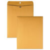 Clasp Envelope, 32 lb Bond Weight Kraft, #14 1/2, Square Flap, Clasp/Gummed Closure, 11.5 x 14.5, Brown Kraft, 100/Box