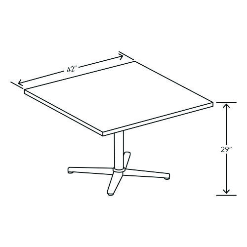 Arrange Table Tops, Square, 42 x 42 x 1, Kingswood Walnut