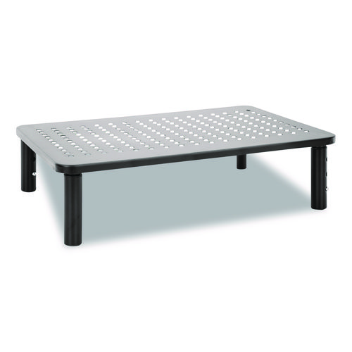 Adjustable Desktop Monitor Riser, For Up to 32" Monitors, 14.57" x 9.25" x 5.51", Black, Supports 44 lb