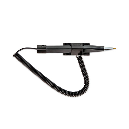 Wedgy Secure Antimicrobial Ballpoint Counter Pen, Fine 0.5 mm, Black Ink, Black Barrel