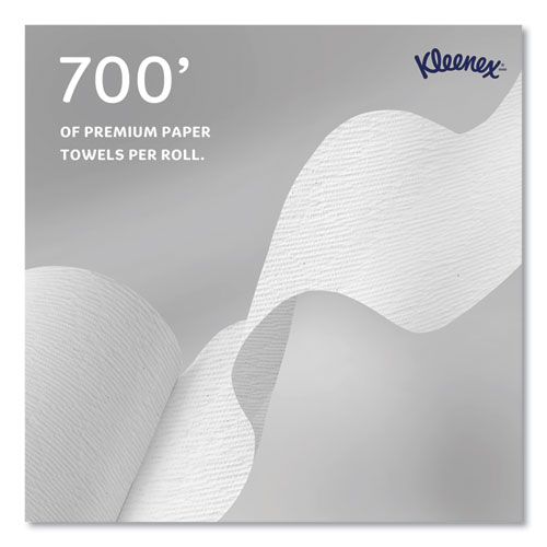 Hard Roll Paper Towels with Premium Absorbency Pockets with Colored Core, Blue Core, 1-Ply, 7.5" x 700 ft, White, 6 Rolls/CT