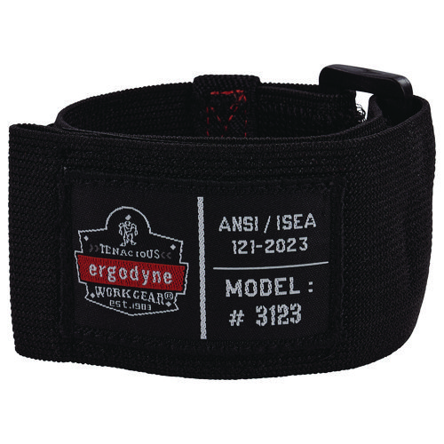Squids 3123 Tool Wristband with D-Ring Anchor, 5 lb Max Working Capacity, 18" Long, Black