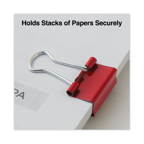 Binder Clips with Storage Tub, Mini, Assorted Colors, 60/Pack