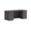 Mod Double Pedestal Desk Bundle, 72" x 30" x 29", Slate Teak