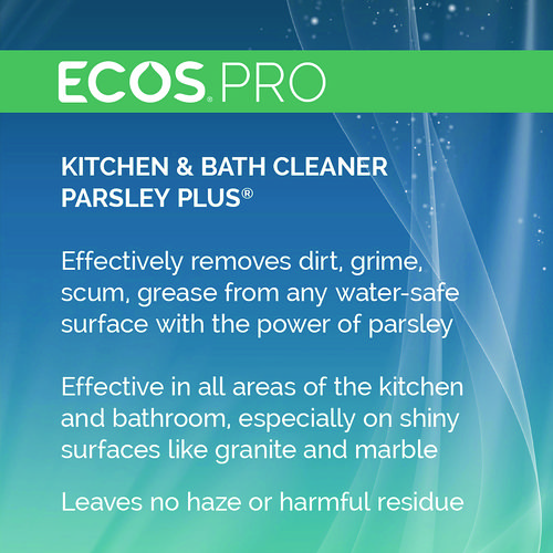 Parsley Plus All-Purpose Kitchen and Bathroom Cleaner, Herbal Scent, 1 gal Bottle, 4/Carton
