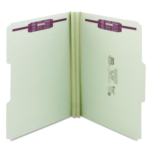 Smead 1/3 Tab Cut Letter Recycled Fastener Folder