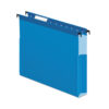 SureHook Reinforced Extra-Capacity Hanging Box File, 1 Section, 2" Capacity, Letter Size, 1/5-Cut Tabs, Blue, 25/Box