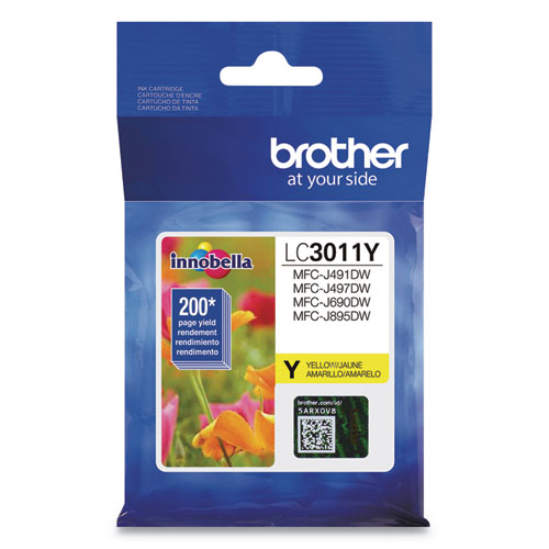 Brother LC3011Y Original Standard Yield Inkjet Ink Cartridge - Single Pack - Yellow - 1 Each