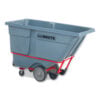 1 cu yd BRUTE DURATILT Frame Tilt Truck, Heavy Duty, 2,100 lb Capacity, Gray