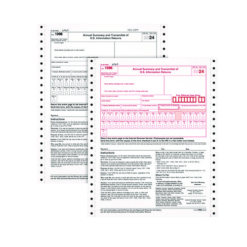 TOPS 1096 Tax Form