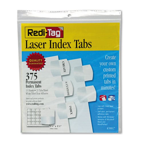 Redi-Tag Laser Printable Index Tabs