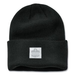 N-Ferno 6806 Cuffed Rib Knit Winter Hat, One Size Fits Most, Black