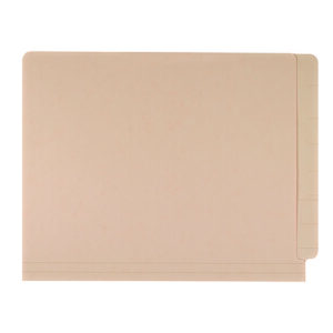 Economy End Tab File Folder, Straight Tabs, Letter Size, 0.75" Expansion, Manila, 100/Box