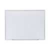 Deluxe Melamine Dry Erase Board, 48" x 36", White Surface, Satin Aluminum Frame
