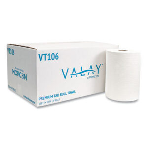 10 Inch TAD Roll Towels, 1-Ply, 10" x 550 ft, White, 6 Rolls/Carton