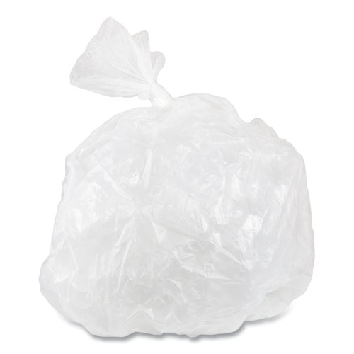 High-Density Commercial Can Liner Value Pack, 60 gal, 14 mic, 38" x 58", Clear, Interleaved Roll, 25 Bags/Roll, 8 Rolls/CT