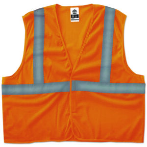 GloWear 8205HL Type R Class 2 Super Econo Mesh Vest, Large to X-Large, Orange