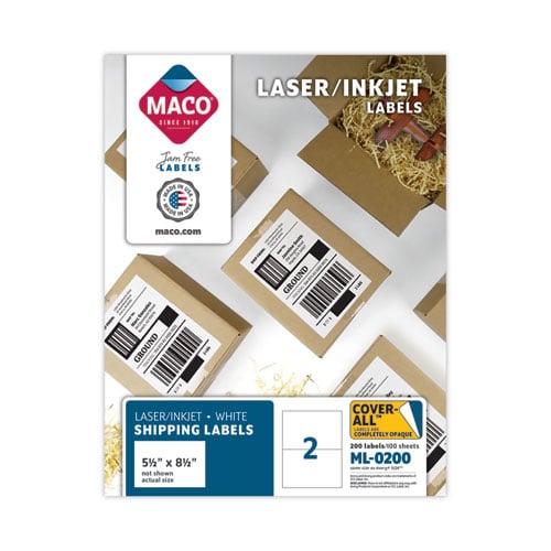 Maco White Half-sheet Internet Labels