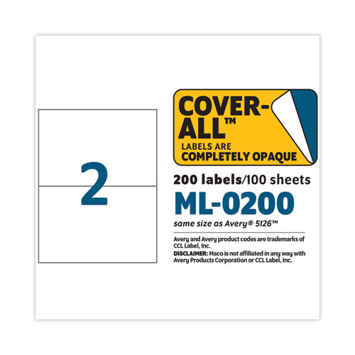 Maco White Half-sheet Internet Labels