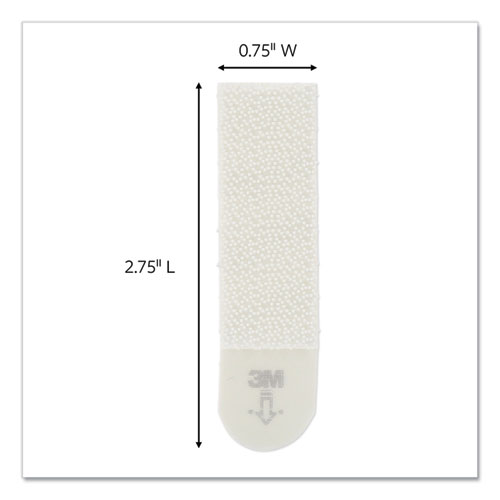 Picture Hanging Strips, Removable, Holds Up to 3 lbs per Pair, Medium, 0.63 x 2.75, White, 22 Pairs/Pack