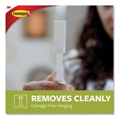 Picture Hanging Strips, Removable, Holds Up to 3 lbs per Pair, Medium, 0.63 x 2.75, White, 22 Pairs/Pack