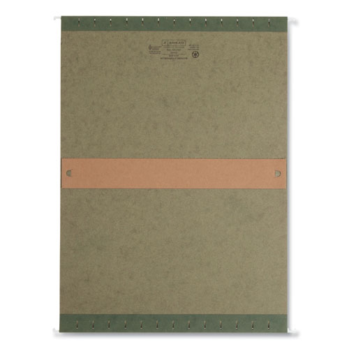 Box Bottom Hanging File Folders, 2" Capacity, Legal Size, Standard Green, 25/Box