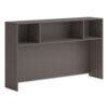 Mod Desk Hutch, 3 Compartments, 66w x 14d x 39.75h, Slate Teak