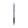 S-Gel Fashion Barrel Gel Pen, Retractable, Medium 0.7 mm, Black Ink, Frost Blue Barrel, 4/Pack