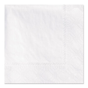 Beverage Napkins, 2-Ply 9 1/2 x 9 1/2, White, Embossed, 1000/Carton