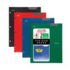 Two-Pocket Stay-Put Plastic Folder, 11 x 8.5, Assorted, 4/Pack