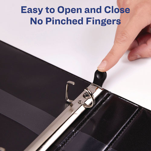 Heavy-Duty Non-View Binder with DuraHinge and One Touch EZD Rings, 3 Rings, 1" Capacity, 11 x 8.5, Red - Image 4