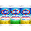 Disinfecting Wipes, Value Pack, Bleach Free Cleaning Wipes, 1-Ply, 7x8, Fresh Scent/Citrus Blend, White, 75/Canister, 3/Pack