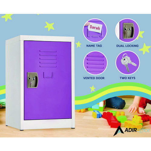 Steel Storage Locker, 1 Compartment, 15 x 15 x 24, Purple
