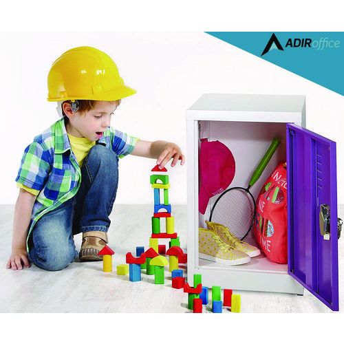 Steel Storage Locker, 1 Compartment, 15 x 15 x 24, Purple