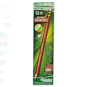 Erasable Colored Pencils, 2.6 mm, 2B, Carmine Red Lead, Carmine Red Barrel, Dozen