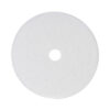 Polishing Floor Pads, 21" Diameter, White, 5/Carton
