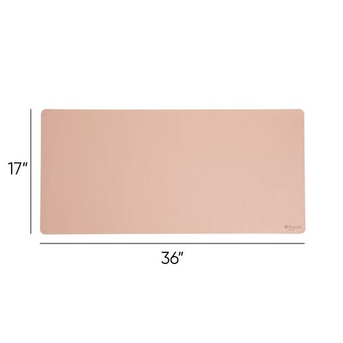 Vegan Leather Desk Pads, 36 x 17, Light Pink