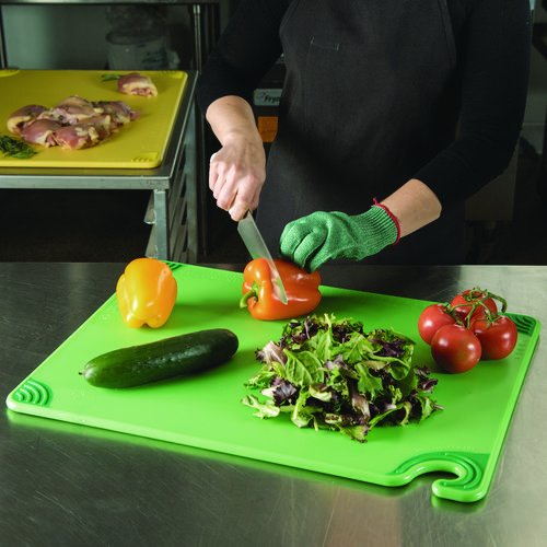 Saf-T-Grip Cutting Board, 24 x 18 x 0.5, Green