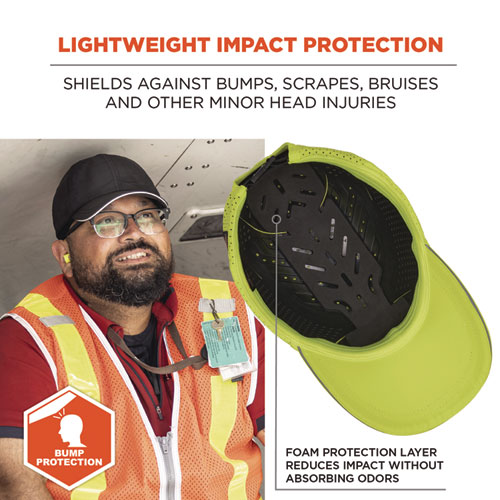 Skullerz 8947 Lightweight Baseball Hat and Bump Cap Insert, X-Large/2X-Large, Lime