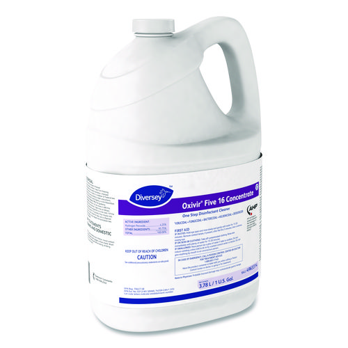 Five 16 One-Step Disinfectant Cleaner, 1 gal Bottle, 4/Carton