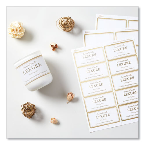 Avery Labels with Metallic Gold Borders, 2" x 4" , 100 (6541)