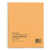 Single-Subject Wirebound Notebooks, Narrow Rule, Brown Paperboard Cover, (80) 10 x 8 Sheets