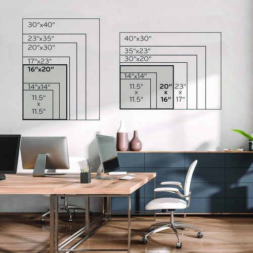 3N1 Magnetic Mod Dry Erase Board, Monthly Planning/Scheduling Calendar, 20" x 16", White Surface, Gray/Black Plastic Frame