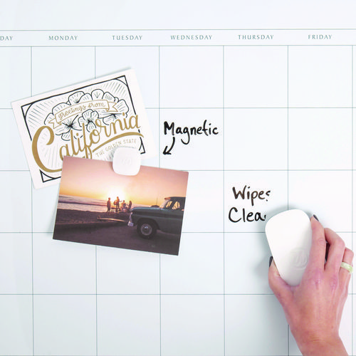3N1 Magnetic Mod Dry Erase Board, Monthly Planning/Scheduling Calendar, 20" x 16", White Surface, Gray/Black Plastic Frame