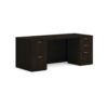 Mod Double Pedestal Desk Bundle, 72" x 30" x 29", Java Oak