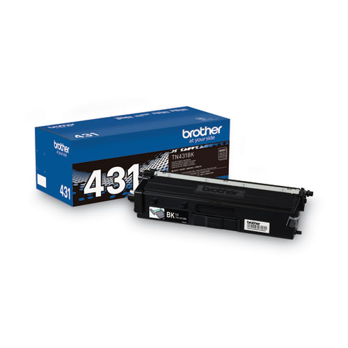 Brother TN431BK Original Standard Yield Laser Toner Cartridge - Black - 1 Each