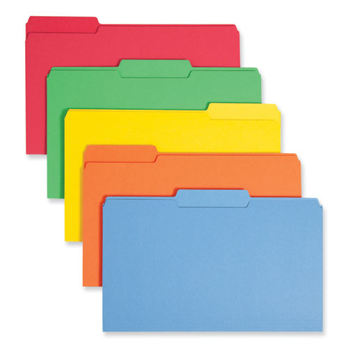 Smead Colored 1/3 Tab Cut Legal Recycled Top Tab File Folder