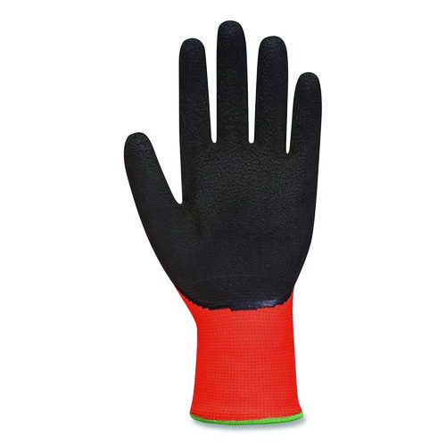 KEV Hi-Vis Seamless Knit Kevlar Gloves, 2X-Large, Red/Black