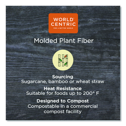 Fiber Trays, PLA Lined, PFAS Free, 8.3 x 4.9 x 0.7, Natural, Paper, 500/Carton