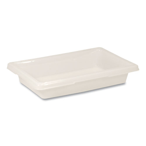 Food/Tote Boxes, 2 gal, 18 x 12 x 3.5, White, Plastic